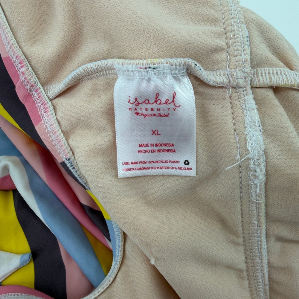 Isabel Maternity Swimsuit Striped Tie Shoulder XL Multicolor Women‎ One Piece - Picture 3 of 5